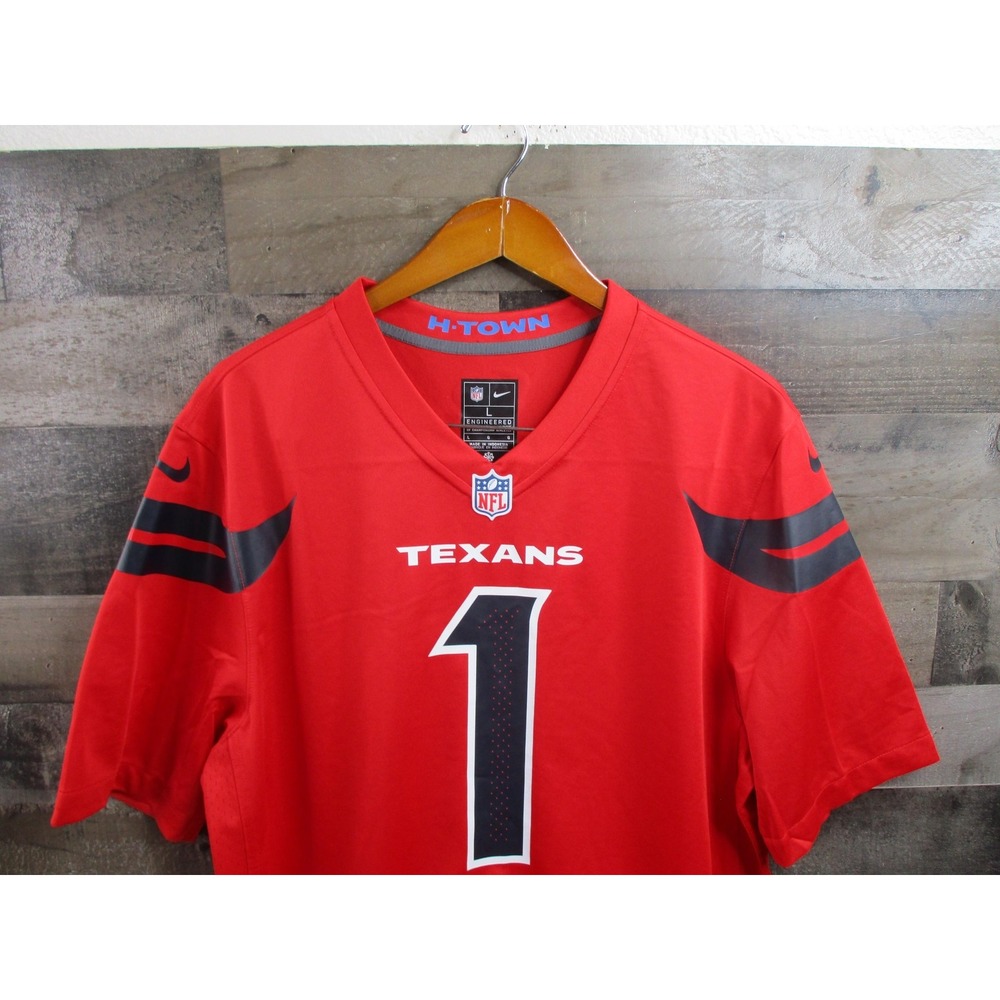 Houston Texans Jersey Mens Large Red NFL Alternate Stefon Diggs Nike H-Town